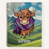 ハイランドカウウィズワードロータータンチェックスカーフ ノートブック (正面)