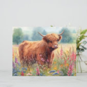 ハイランドカウウォーター色ワイルドフラワースクラップブック紙 (スタンド正面)