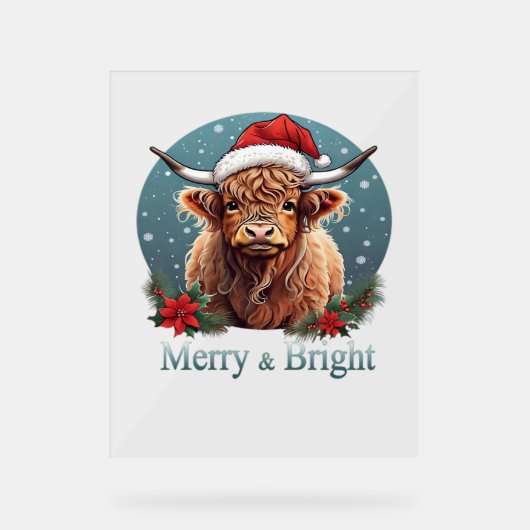 ハイランドカウエッセンシャルTシャツ アクリルサイン (正面)