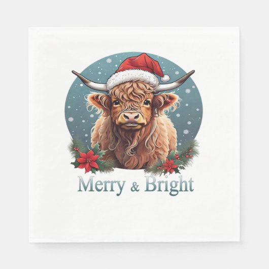 ハイランドカウエッセンシャルTシャツ スタンダードランチョンナプキン (正面)