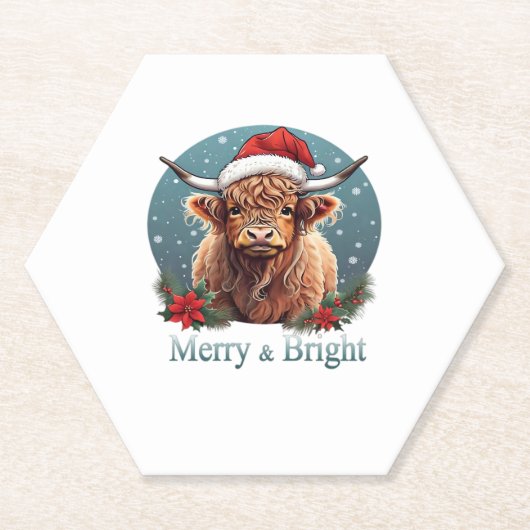 ハイランドカウエッセンシャルTシャツ ペーパーコースター (正面)