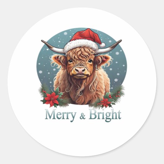 ハイランドカウエッセンシャルTシャツ ラウンドシール (正面)