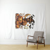 ハイランドカウオンパンプキンハロウィーン タペストリー (インサイチュ(横))