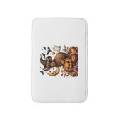 ハイランドカウオンパンプキンハロウィーン バスマット (正面縦)