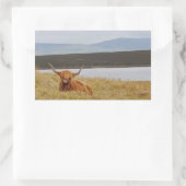 ハイランドカウオークニーステッカー 長方形シール (バッグ)