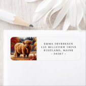 ハイランドカウオータムウォーター差出人住所 ラベル (インサイチュ)