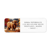 ハイランドカウオータムウォーター差出人住所 ラベル (正面)