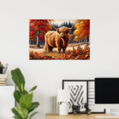 ハイランドカウオータムウォーター色 ポスター (ホームオフィス)