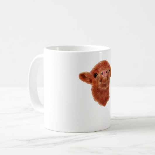 ハイランドカウオーバーサイズTシャツ コーヒーマグカップ (正面左)