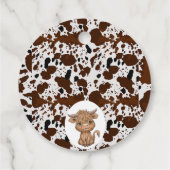 ハイランドカウカプリント誕生日メッセージカード フェイバータグ (裏面)