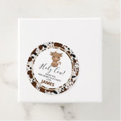 ハイランドカウカプリント誕生日メッセージカード フェイバータグ (インサイチュ)