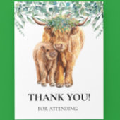 ハイランドカウカーフベビーシャワーユーカリ ノートカード