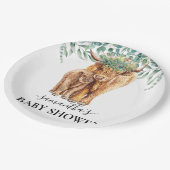 ハイランドカウカーフベビーシャワーユーカリ ペーパープレート (アングル)