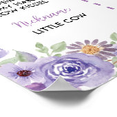 ハイランドカウガールファースト誕生日マイルストーンサイン ポスター (角)