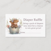 ハイランドカウガールフローラガールおむつラッフル エンクロージャーカード (正面)