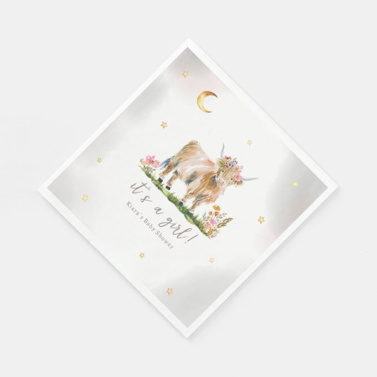 ハイランドカウガールベビーシャワーペーパーナプキン スタンダードランチョンナプキン (角)