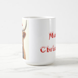 ハイランドカウクリスマス コーヒーマグカップ