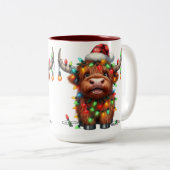 ハイランドカウクリスマス ツートーンマグカップ (正面右)