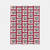 ハイランドカウクリスマス フリースブランケット (正面)