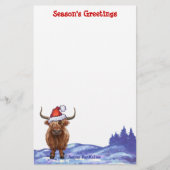 ハイランドカウクリスマス 便箋 (正面)