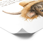 ハイランドカウクレビングステーションベビーシャワー ポスター (角)