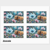 ハイランドカウコスモスカラフルタペストリーII 長方形シール (シート)