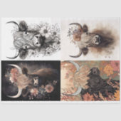 ハイランドカウコラージュ1デコページ紙 薄葉紙 (正面)