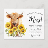 ハイランドカウサンフラワーズニューアドレスファーム移動 案内ポストカード (正面)