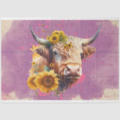 ハイランドカウサンフラワーズ4デコページ紙 薄葉紙 (正面)