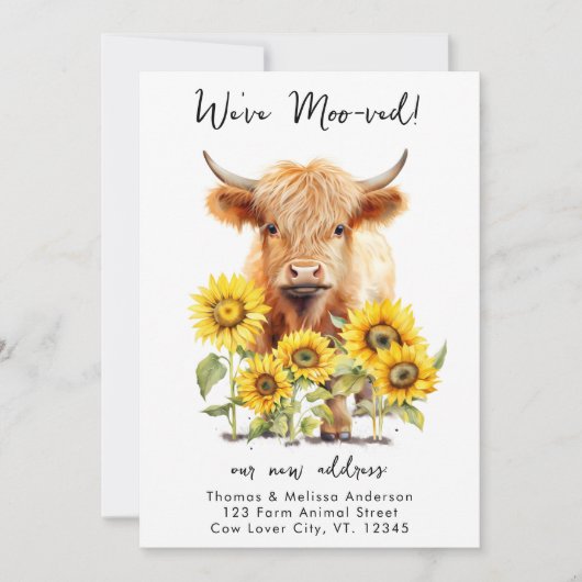 ハイランドカウサンフラワーファーム新しい住所の移動 案内状 (正面)