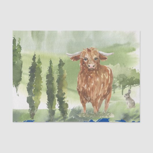 ハイランドカウスコットランドウォーター色 薄葉紙 (正面)