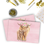 ハイランドカウスコットランドピンクママベビーカーフ 薄葉紙