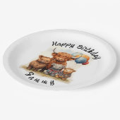 ハイランドカウスコットランド誕生日プレートカスタマイズ, ペーパープレート (アングル)