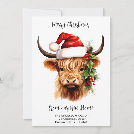 ハイランドカウズフェスティバルニューホームメリークリスマス シーズンカード (正面)