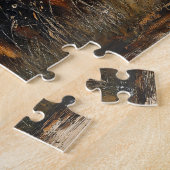 ハイランドカウズポートレートオンウェザードウッド ジグソーパズル (側面)