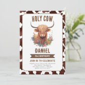 ハイランドカウズ子供の誕生日招待状オールエイジ 招待状 (スタンド正面)