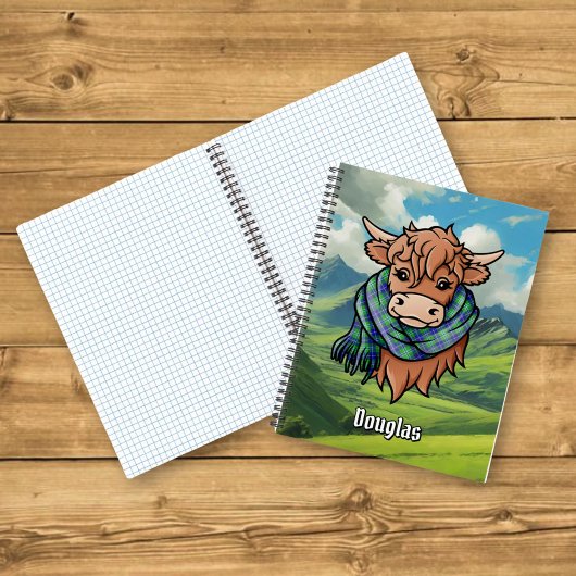 ハイランドカウダグラスタータンチェックスカーフ ノートブック