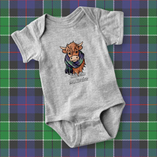 ハイランドカウトレズリー狩りタータンチェックスカーフ ベビーボディスーツ