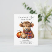 ハイランドカウニューアドレス引っ越しました秋の移動 案内ポストカード (スタンド正面)