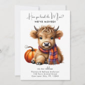 ハイランドカウニューアドレス引っ越しました秋の移動 案内状 (正面)