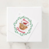 ハイランドカウハットシスルリースメリークリスマスクラス フェイバータグ (インサイチュ)