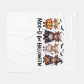 ハイランドカウハロウィン不気味シーズン(2) フリースブランケット (正面(横))