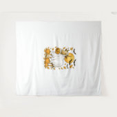 ハイランドカウハロウィーンの幽霊衣装 タペストリー (正面(横))