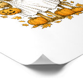 ハイランドカウハロウィーンの幽霊衣装 ポスター (角)