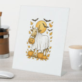 ハイランドカウハロウィーンの幽霊衣装 台座サイン (インサイチュ)