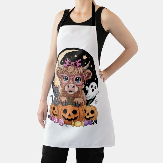 ハイランドカウハロウィーンシ不気味ーズ エプロン (インサイチュ)