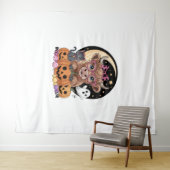 ハイランドカウハロウィーンシ不気味ーズ タペストリー (インサイチュ(横))