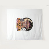 ハイランドカウハロウィーンシ不気味ーズ タペストリー (正面(横))