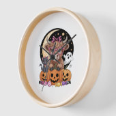 ハイランドカウハロウィーンシ不気味ーズ 壁時計 (傾斜)