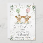 ハイランドカウバルーン性別発表招待状 招待状 (正面)